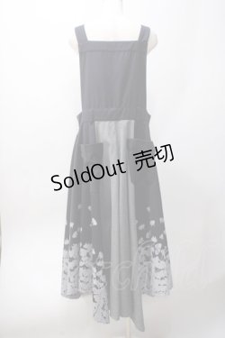 画像3: MINT NeKO / ネコシルエットスクエアヘムサロペット  紺 Y-25-06-06-093-HN-OP-SZ-ZY