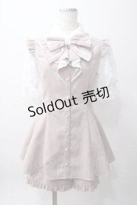 Secret Honey / ダブルラッフルレース半袖セットアップ 2 ピンク Y-25-06-06-094-CA-OP-SZ-ZY