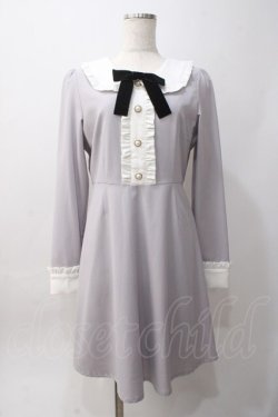 画像1: Ank Rouge / 配色セミフレアーワンピース M グレー Y-25-06-06-097-CA-OP-SZ-ZY