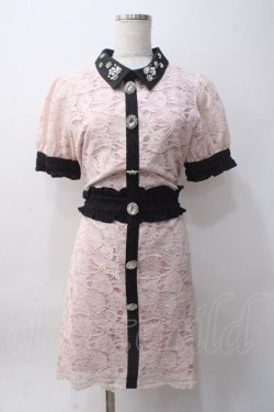 画像1: Swankiss / DB bijou lace O/P F ピンク Y-25-06-06-098-CA-OP-SZ-ZY