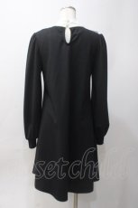 画像2: Ank Rouge / ヨークフリルリボンカットワンピース M 黒 Y-25-06-06-099-CA-OP-SZ-ZT398 (2)