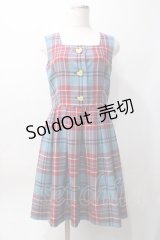 MILK / チェルシージャンパースカート  ブルーグレーベース Y-25-06-06-102-ML-OP-SZ-ZY