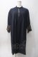 画像1: axes femme / 袖刺繍Aラインシャツワンピース M 紺 Y-25-06-06-106-AX-OP-SZ-ZY (1)