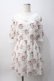 画像1: axes femme POETIQUE / 花柄シアーチェックミニワンピース M 白 Y-25-06-06-107-AX-OP-SZ-ZY (1)