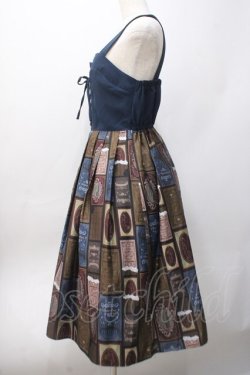 画像2: axes femme POETIQUE / ショコラトリーキャミワンピース M 紺 Y-25-06-06-108-AX-OP-SZ-ZY