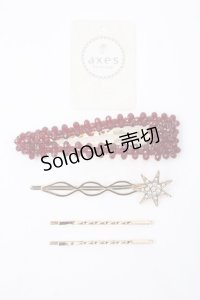 axes femme POETIQUE / 星ヘアピンセット  ワイン Y-25-06-06-002-AX-AC-SZ-ZY