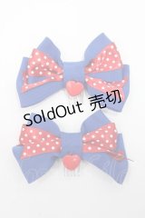 Angelic Pretty / カラフルDotリボンコーム  青×赤 Y-25-06-06-014-AP-AC-SZ-ZY