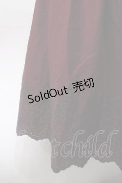 画像4: axes femme POETIQUE / トランプ刺繍ピナフォアワンピース M ワイン Y-25-06-06-113-AX-OP-SZ-ZY