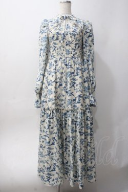 画像1: axes femme POETIQUE / トワルドジュイ風柄ワンピース M 生成り Y-25-06-06-116-AX-OP-SZ-ZY