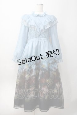 画像1: axes femme NOSTALGIE / ミスティローズ柄ワンピース F 紺 Y-25-06-06-117-AX-OP-SZ-ZY