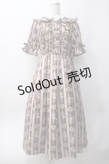 axes femme kawaii / RosyBear柄ワンピース M 茶 Y-25-06-06-121-AX-OP-SZ-ZY