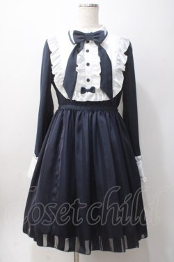 画像1: Angelic Pretty / Vintage Doll長袖ワンピース  ネイビー Y-25-06-06-125-AP-OP-SZ-ZY