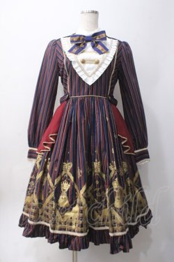 画像1: Angelic Pretty / Checkmateワンピース  ネイビー Y-25-06-06-127-AP-OP-SZ-ZY