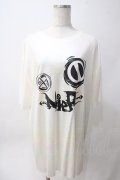 NieR Clothing / NieR BIG SIZE T-SHIRT【FACE】 L オーロラ Y-25-06-06-141-PU-TS-SZ-ZY