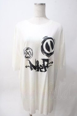 画像1: NieR Clothing / NieR BIG SIZE T-SHIRT【FACE】 L オーロラ Y-25-06-06-141-PU-TS-SZ-ZY