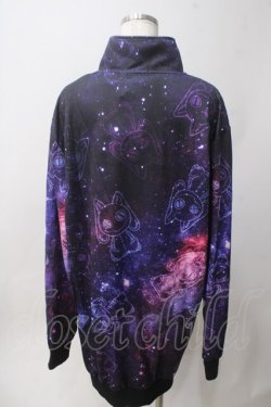 画像2: NieR Clothing / LONG ZIP PARKA 【NieR COSMO】 F ブラック×パープル Y-25-06-06-144-PU-TO-SZ-ZY