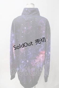 画像2: NieR Clothing / LONG ZIP PARKA 【NieR COSMO】 F ブラック×パープル Y-25-06-06-144-PU-TO-SZ-ZY
