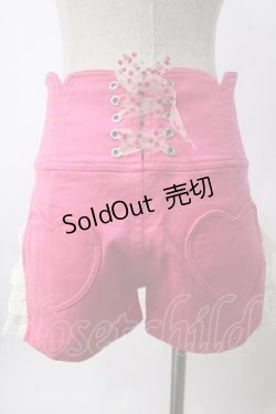 画像2: Swankiss / 裾レース切替ハイウエストパンツ S ピンク Y-25-06-06-151-CA-PA-SZ-ZY