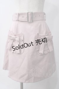 Ank Rouge / リボンフリルポケット台形スカート M ピンク Y-25-06-06-154-CA-SK-SZ-ZY