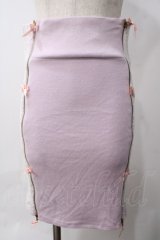 Swankiss / レース×リボンタイトスカート F ラベンダー Y-25-06-06-157-CA-SK-SZ-ZY