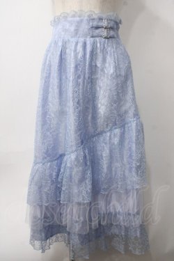 画像1: axes femme / ボリュームフリルレーススカート F ブルー Y-25-06-06-163-AX-SK-SZ-ZY