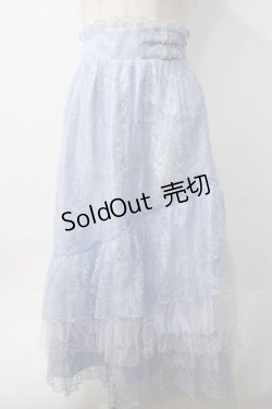 画像1: axes femme / ボリュームフリルレーススカート F ブルー Y-25-06-06-163-AX-SK-SZ-ZI