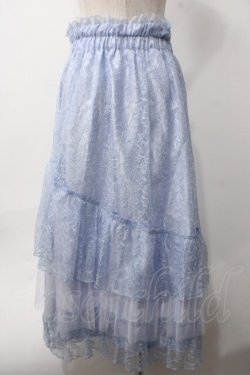 画像2: axes femme / ボリュームフリルレーススカート F ブルー Y-25-06-06-163-AX-SK-SZ-ZY