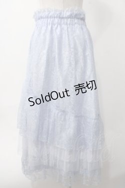 画像2: axes femme / ボリュームフリルレーススカート F ブルー Y-25-06-06-163-AX-SK-SZ-ZI