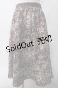 axes femme / クラシック花柄ミディ丈スカート M ワイン Y-25-06-06-166-AX-SK-SZ-ZY