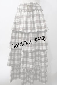 axes femme / ボリュームティアードスカート F 茶 Y-25-06-06-167-AX-SK-SZ-ZI