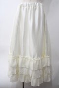 axes femme NOSTALGIE / レースフリルロングペチスカート F 生成り Y-25-06-06-171-AX-SK-SZ-ZY
