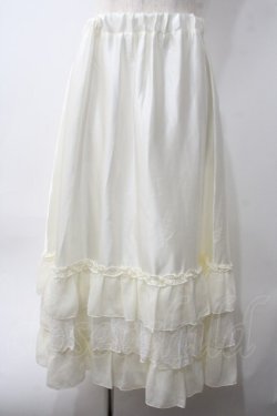 画像1: axes femme NOSTALGIE / レースフリルロングペチスカート F 生成り Y-25-06-06-171-AX-SK-SZ-ZY