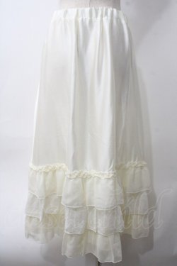 画像2: axes femme NOSTALGIE / レースフリルロングペチスカート F 生成り Y-25-06-06-171-AX-SK-SZ-ZY