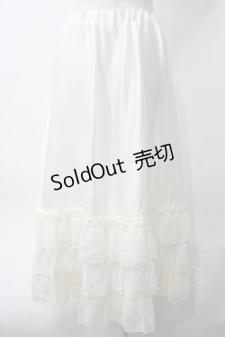 画像2: axes femme NOSTALGIE / レースフリルロングペチスカート F 生成り Y-25-06-06-171-AX-SK-SZ-ZY