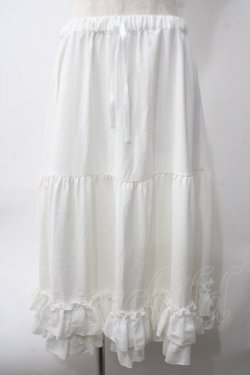 画像1: axes femme kawaii / ミディフリルペチスカート M 白 Y-25-06-06-172-AX-SK-SZ-ZY