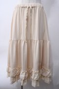 axes femme kawaii / ミディフリルペチスカート M 生成り Y-25-06-06-173-AX-SK-SZ-ZY