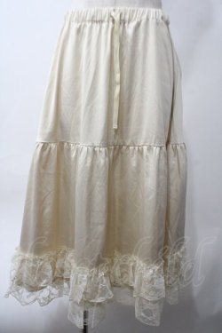 画像1: axes femme kawaii / レースフリルペチスカート M 生成り Y-25-06-06-174-AX-SK-SZ-ZY