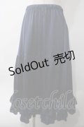 axes femme kawaii / ミディフリルペチスカート M 紺 Y-25-06-06-175-AX-SK-SZ-ZY