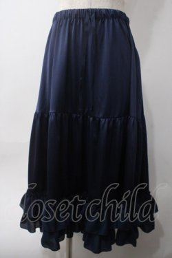 画像1: axes femme kawaii / ミディフリルペチスカート M 紺 Y-25-06-06-175-AX-SK-SZ-ZY