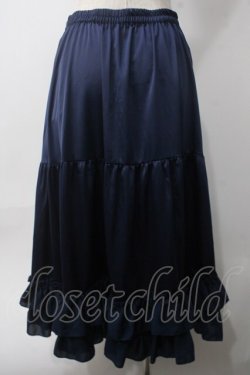 画像2: axes femme kawaii / ミディフリルペチスカート M 紺 Y-25-06-06-175-AX-SK-SZ-ZY