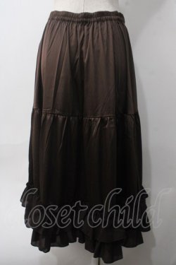 画像2: axes femme kawaii / ミディフリルペチスカート M 茶 Y-25-06-06-176-AX-SK-SZ-ZY