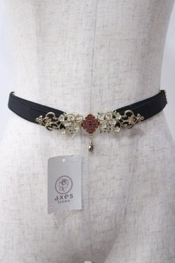 画像2: axes femme POETIQUE / チャイナモチーフゴムベルト  ワイン Y-25-06-06-020-AX-ZA-SZ-ZY