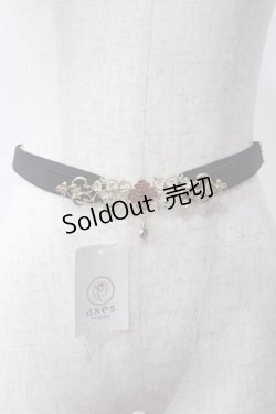 画像2: axes femme POETIQUE / チャイナモチーフゴムベルト  ワイン Y-25-06-06-020-AX-ZA-SZ-ZY
