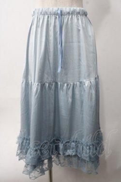 画像1: axes femme kawaii / レースフリルペチスカート M サックス Y-25-06-06-178-AX-SK-SZ-ZY