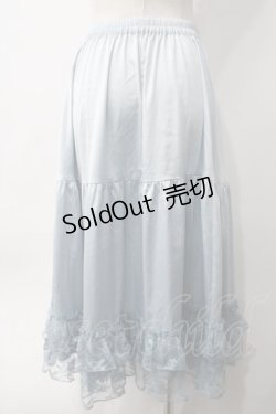 画像2: axes femme kawaii / レースフリルペチスカート M サックス Y-25-06-06-178-AX-SK-SZ-ZI