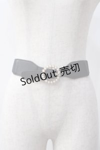 axes femme / サークルパールゴムベルト  黒 Y-25-06-06-025-AX-ZA-SZ-ZT150-F001