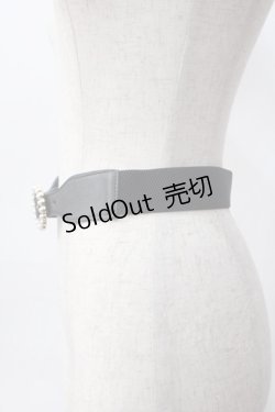 画像2: axes femme / サークルパールゴムベルト  黒 Y-25-06-06-025-AX-ZA-SZ-ZT150-F001