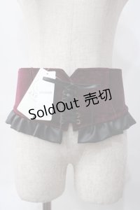 axes femme / レースアップフリルコルセット M ワイン Y-25-06-06-026-AX-ZA-SZ-ZY