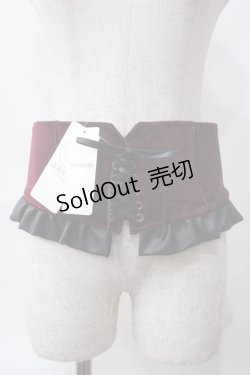 画像1: axes femme / レースアップフリルコルセット M ワイン Y-25-06-06-026-AX-ZA-SZ-ZY