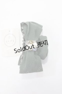 画像1: axes femme / スウェードリボンバンス  グリーン Y-25-06-06-004-AX-AC-SZ-ZT150-F002